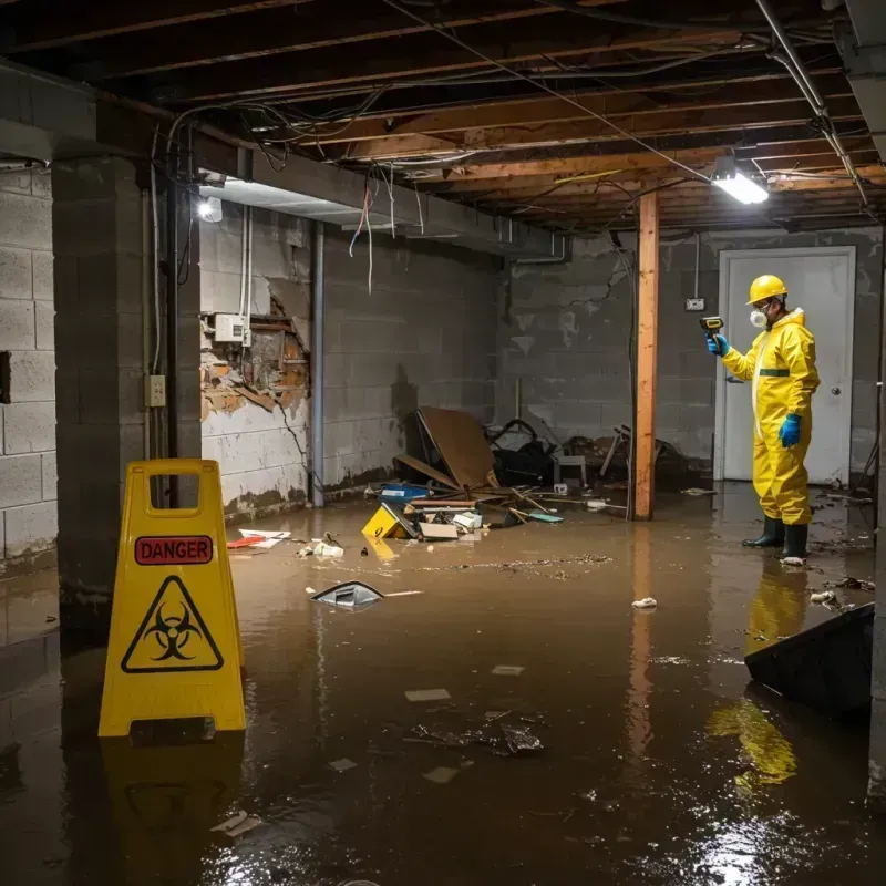 Flooded Basement Electrical Hazard in Chicago Lawn, IL Property